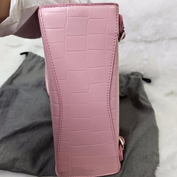 Authentic Balenciaga Nano Neo City Croc Embossed Leather in Pink - Picture 11 of 17